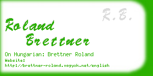 roland brettner business card